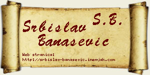Srbislav Banašević vizit kartica